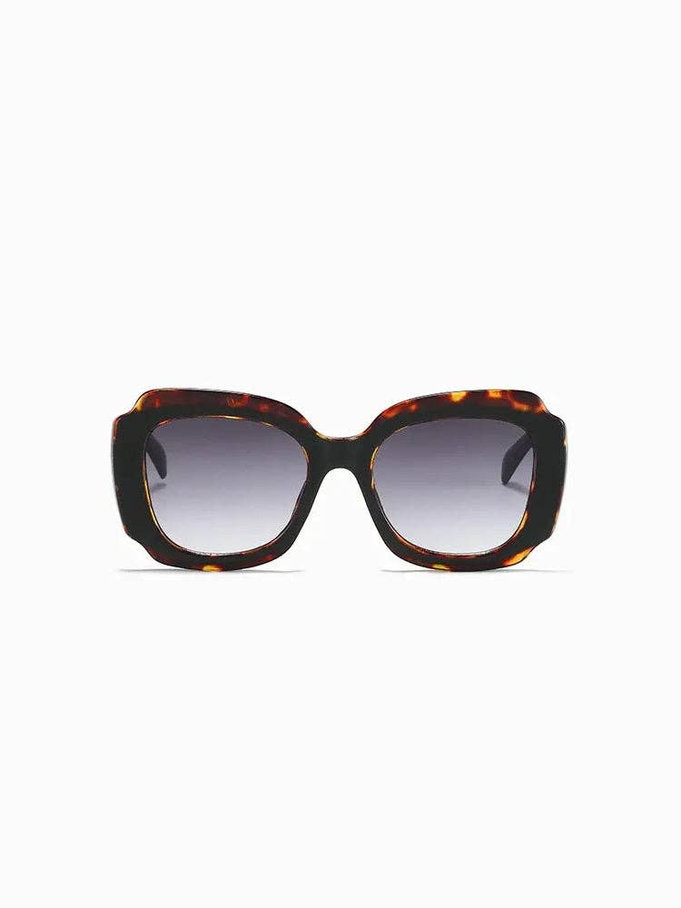 Sunglasses - Como - Leopard with Grey Fade