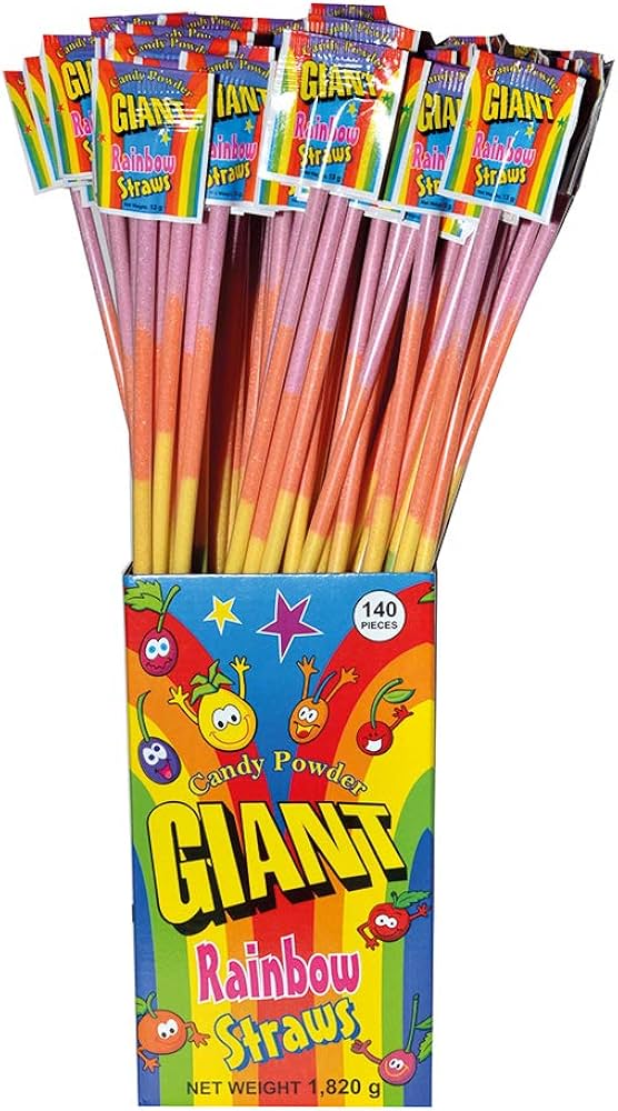 Giant Rainbow Straws