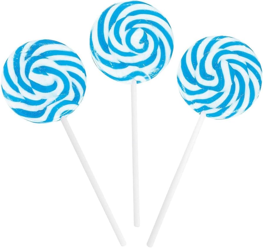 Large Lollipop - Blue Swirl