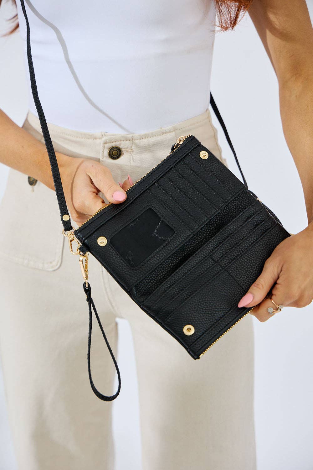 New Haven Crossbody Wallet - Black