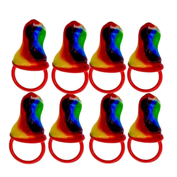 Rainbow Mini Swirly Dummy Lollies