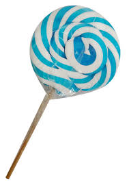 Large Lollipop - Blue Swirl