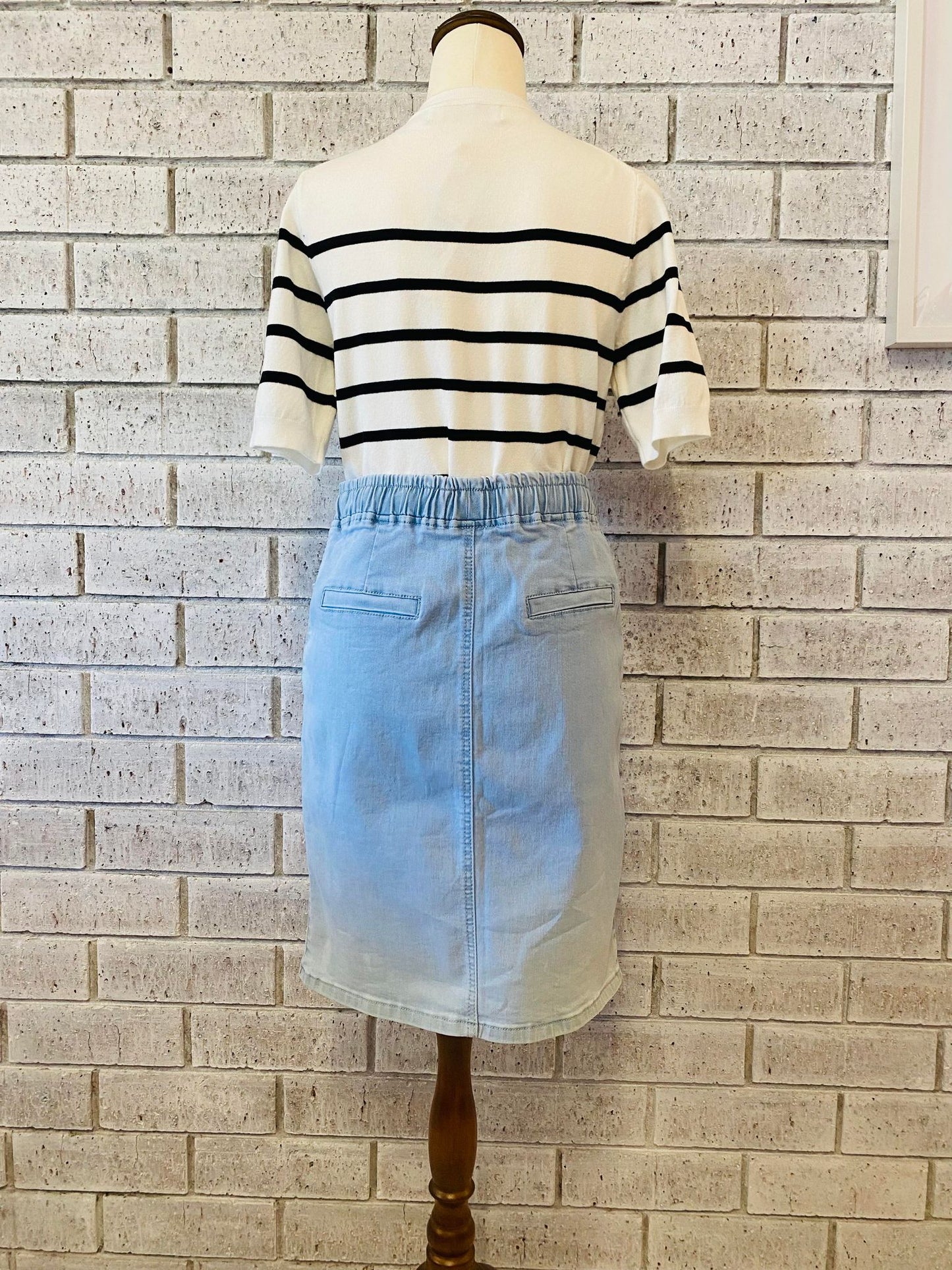 Stretch Denim Skirt