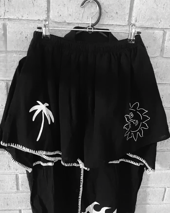 Sunny Black Set - Shorts