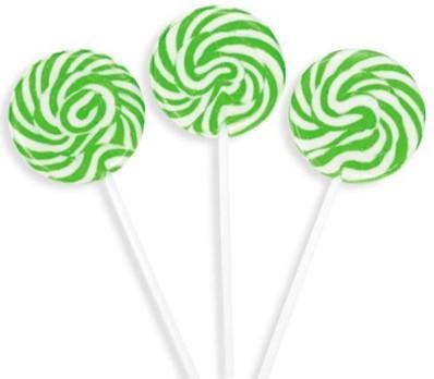 Large Lollipop - Green Swirl