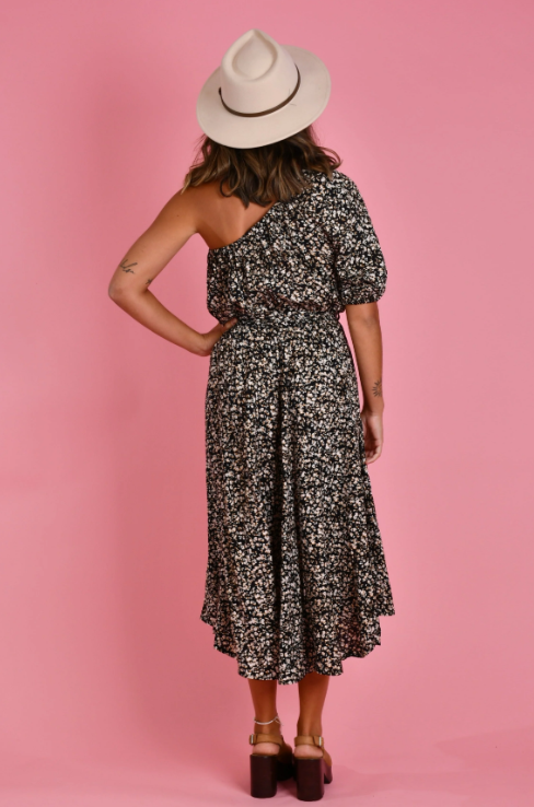 Delilah Dress - Ditzy Autumn Black