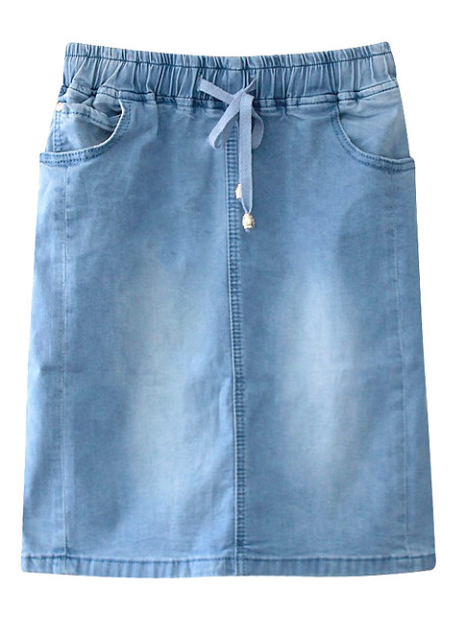 Stretch Denim Skirt