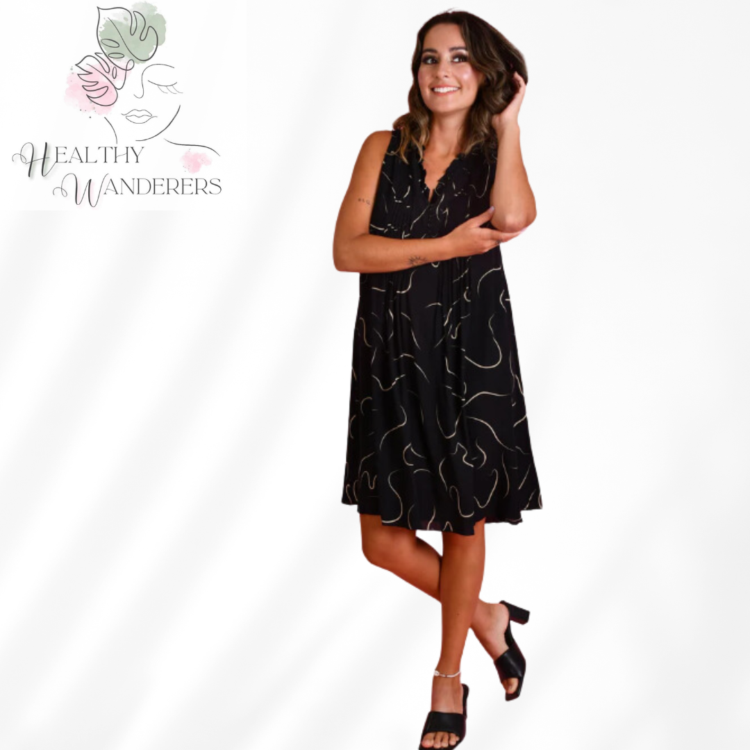 Black Swirl Lombok Dress