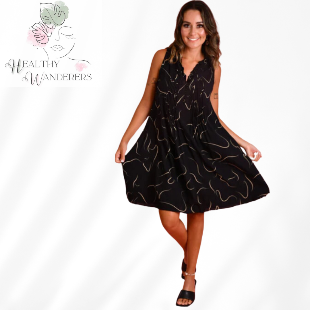 Black Swirl Lombok Dress